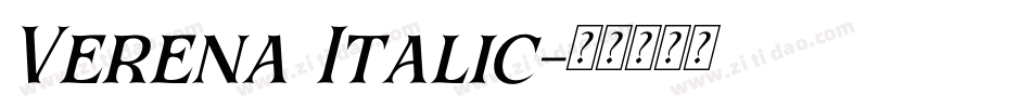 Verena Italic字体转换
